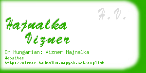 hajnalka vizner business card